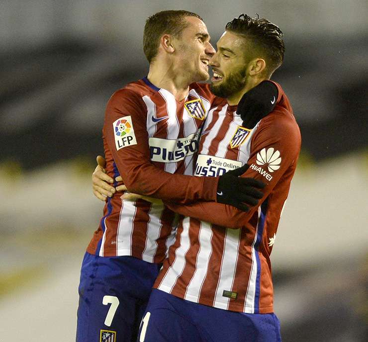 El “colchonero” festejó en su visita al Celta.