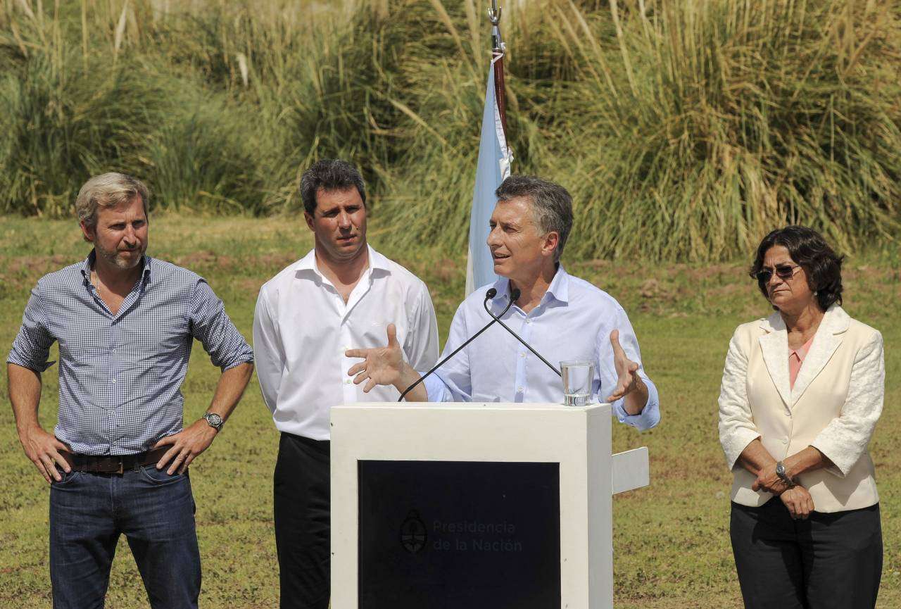 Macri hizo el anuncio durante el acto que contó con la presencia de la gobernadora de Catamarca, Lucía Corpacci; el ministro del Interior, Rogelio Frigerio y el senador Roberto Basualdo.