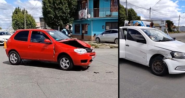 Dos automóviles colisionaron en una transitada intersección de calles