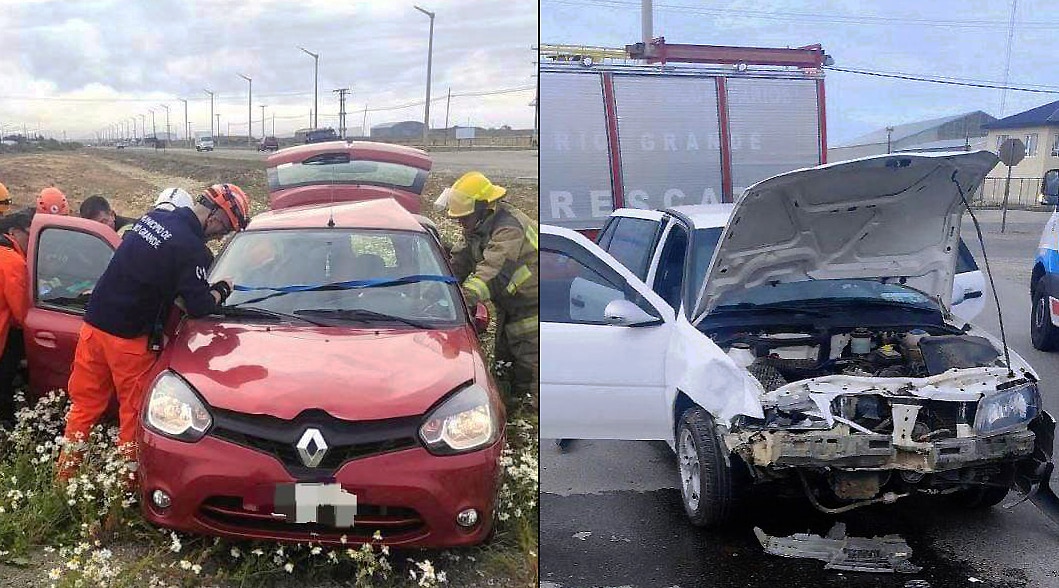 Dos vehículos chocaron y 4 personas fueron trasladadas al hospital