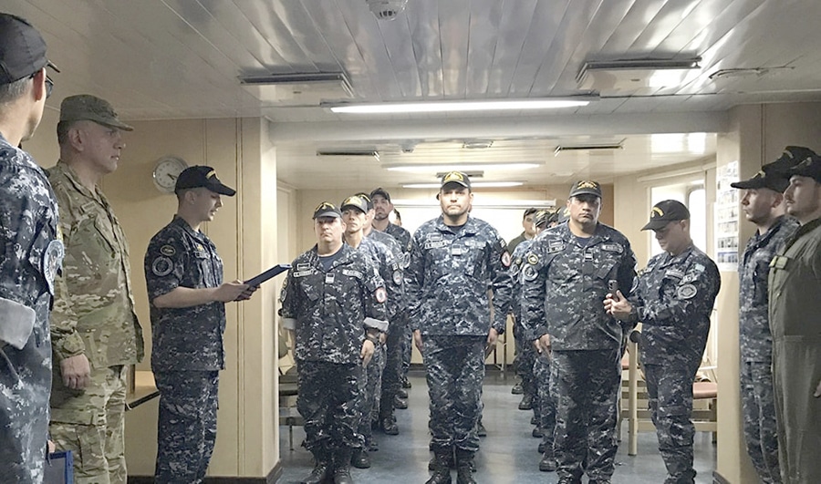 Ceremonia a bordo del rompehielos ARA “Irizar”