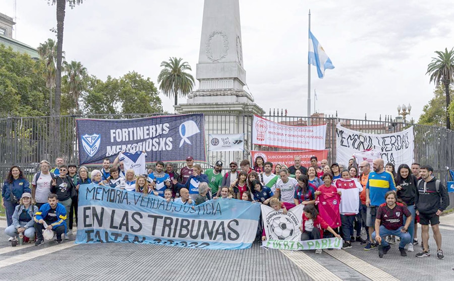 Marcha de la Coordinadora DDHH del Fútbol